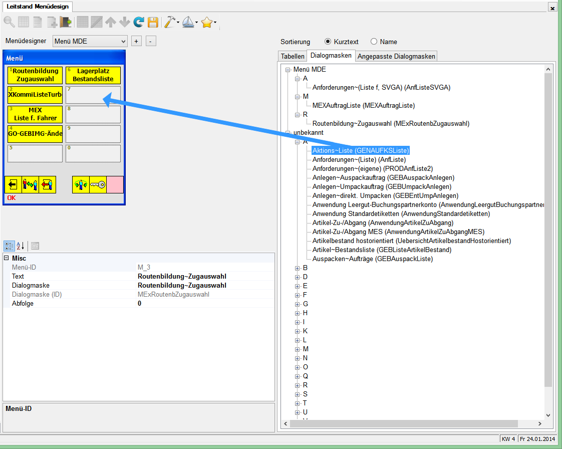 New menu items can be easily added and managed via drag & drop